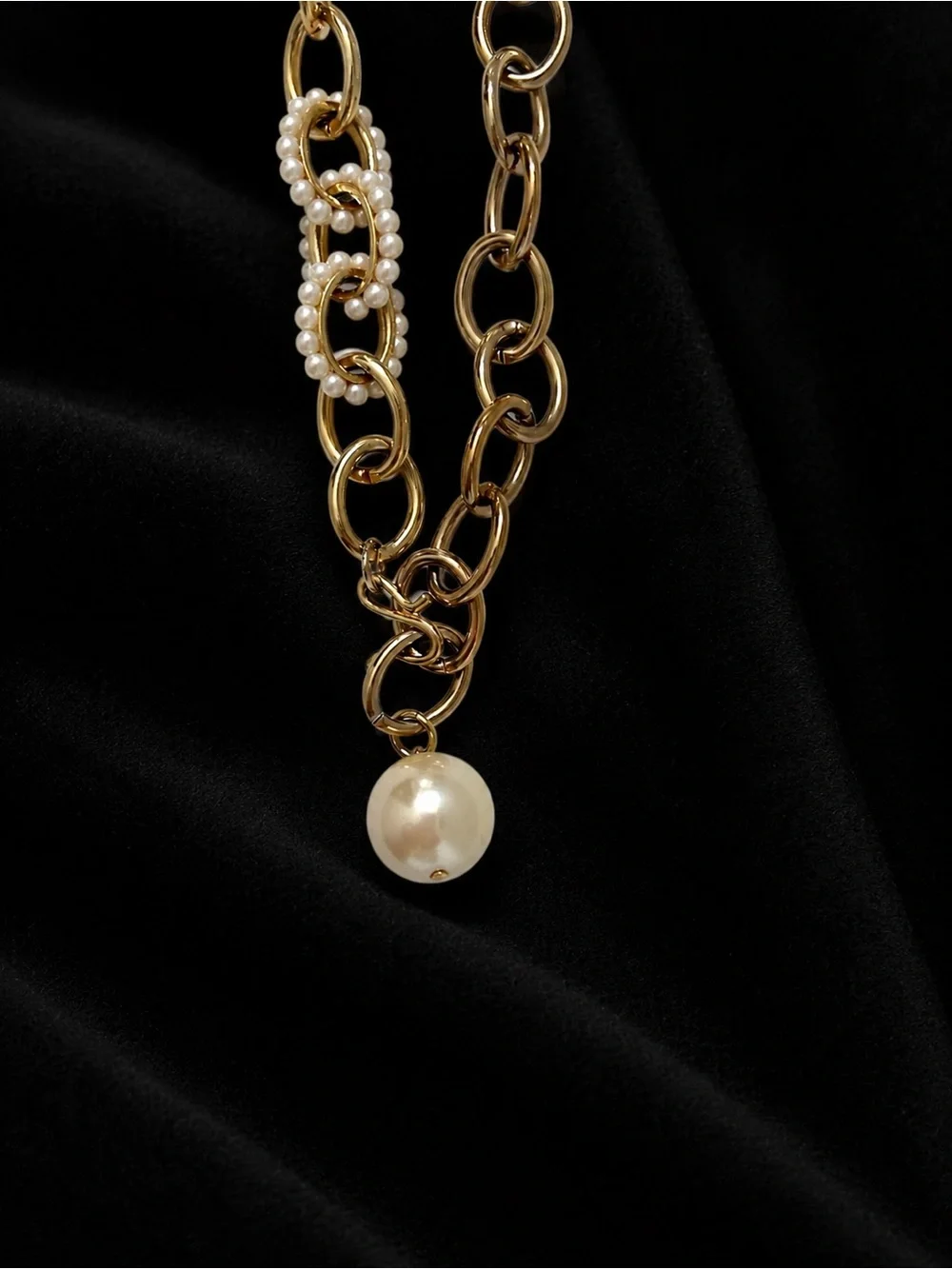 Vintage 1990s Gold Tone Pearl Chain Belt 47” Dillard’s